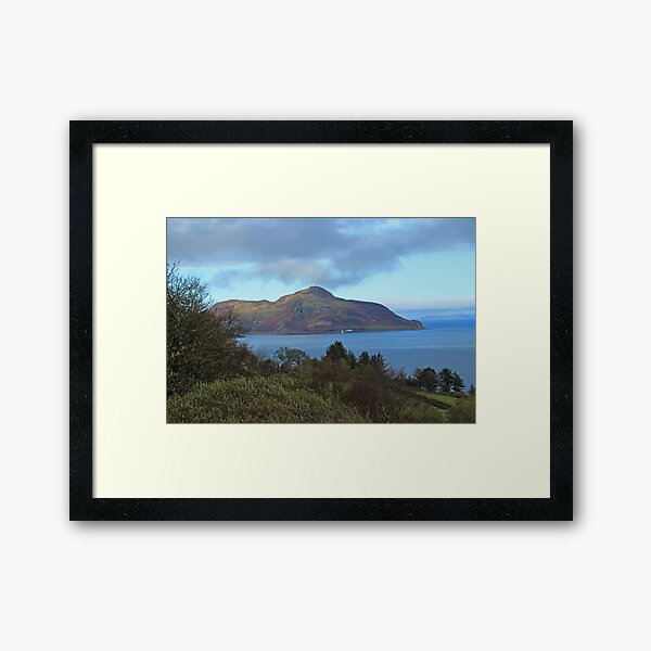 Holy Isle view Framed Art Print