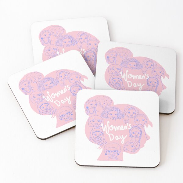 Item preview, International Women´s Day Art illustration in pink and blue designed and sold by Kalin-Lyfe.