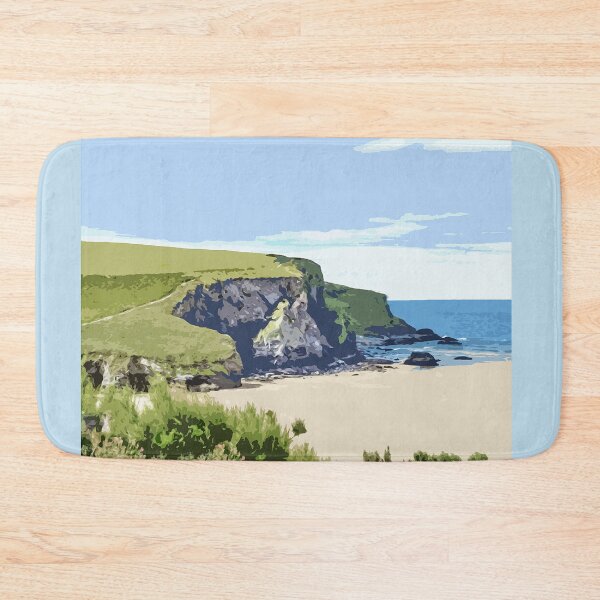 Aperçu de l'œuvre Mawgan Porth, Cornouailles. Cadeau de Cornouailles. Paysage de Kernow créée et vendue par BarbaraGlebska.