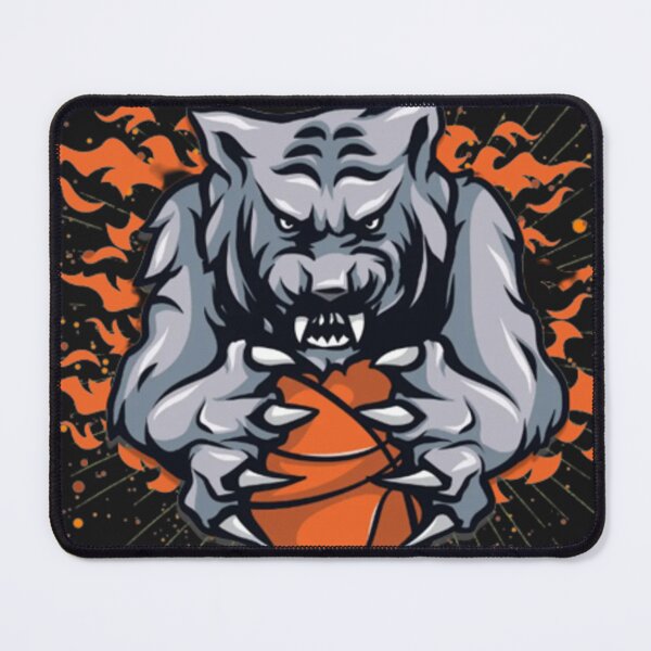 Item preview, Grey Wolf with basketball design designed and sold by Poetic4Passion.