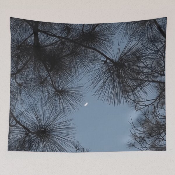 Item preview, Bright moon shining through lush tree at night  designed and sold by DreamBigShirts.