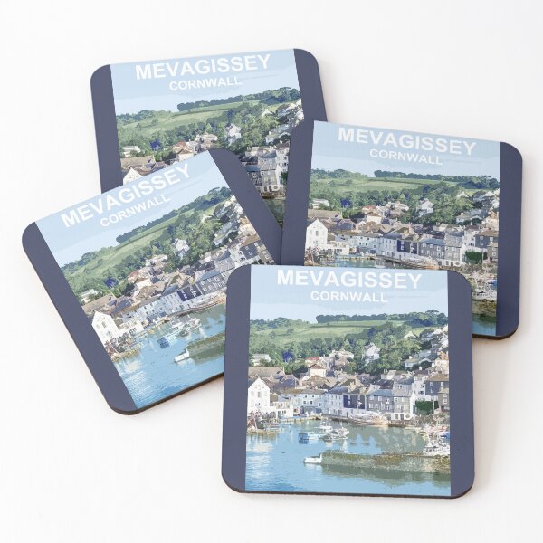 Item preview, Mevagissey, Cornwall. Cornish gift. Kernow fishing harbour designed and sold by BarbaraGlebska.