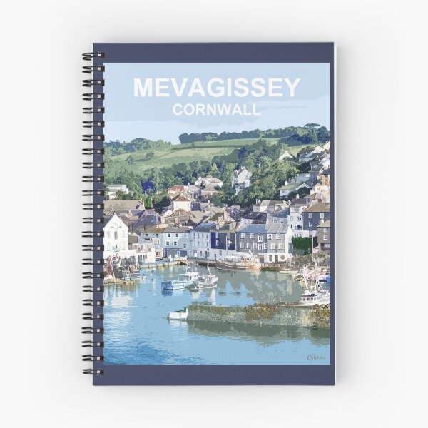 Item preview, Mevagissey, Cornwall. Cornish gift. Kernow fishing harbour designed and sold by BarbaraGlebska.