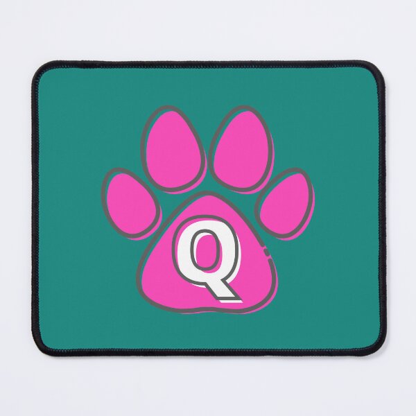 Item preview, Pink Paw Monogram Q designed and sold by Coffee Lifestyle.