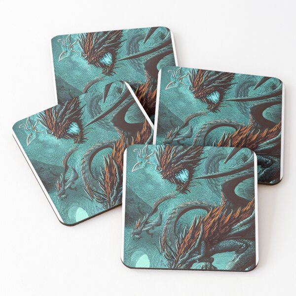 Item preview, Aqua Dragons designed and sold by FamiliarPufferfish.