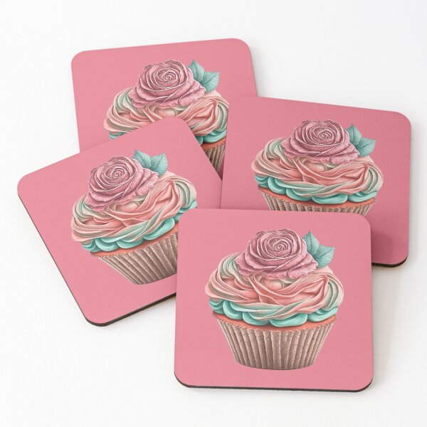 Item preview, Pink Rose Cupcake designed and sold by AxeWave.