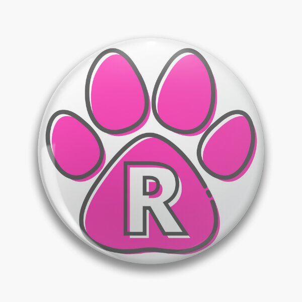 Item preview, Pink Paw Monogram R designed and sold by Coffee Lifestyle.