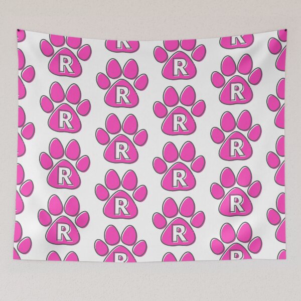 Item preview, Pink Paw Monogram R designed and sold by Coffee Lifestyle.