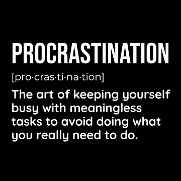 Artwork thumbnail, Humorous Procrastination Definition by SimpliText