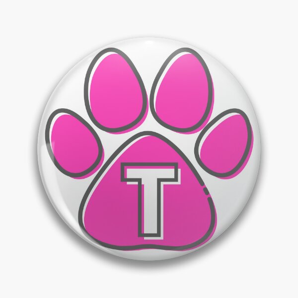Item preview, Pink Paw Monogram T designed and sold by Lyssarien.