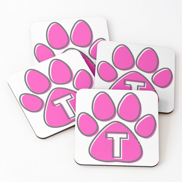 Item preview, Pink Paw Monogram T designed and sold by Coffee Lifestyle.