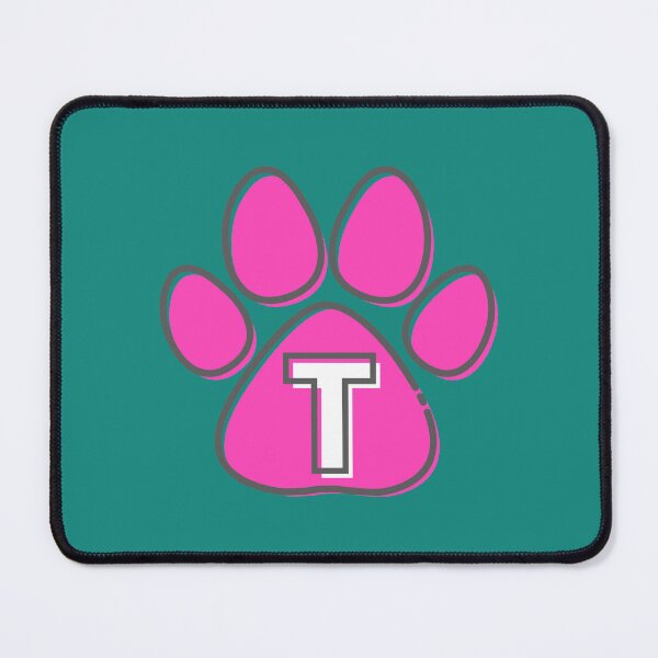 Item preview, Pink Paw Monogram T designed and sold by Coffee Lifestyle.