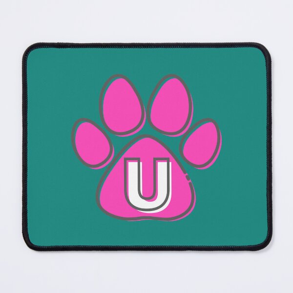 Item preview, Pink Paw Monogram U designed and sold by Coffee Lifestyle.