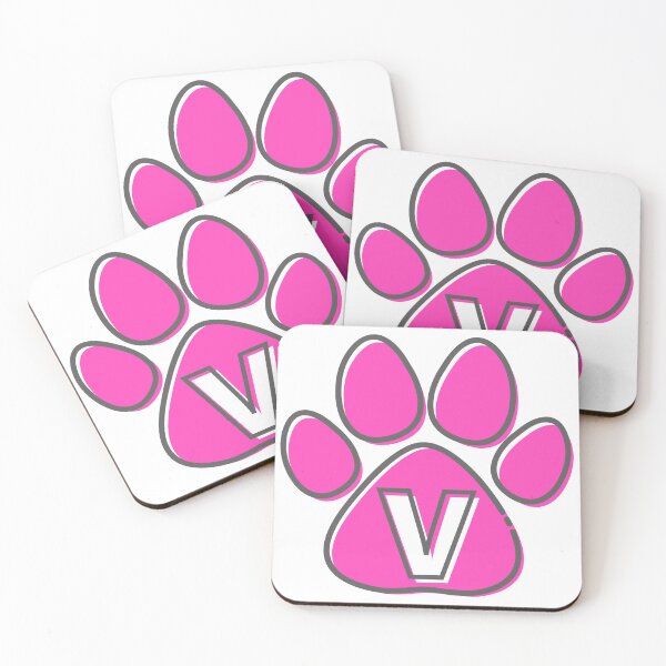 Item preview, Pink Paw Monogram V designed and sold by Coffee Lifestyle.