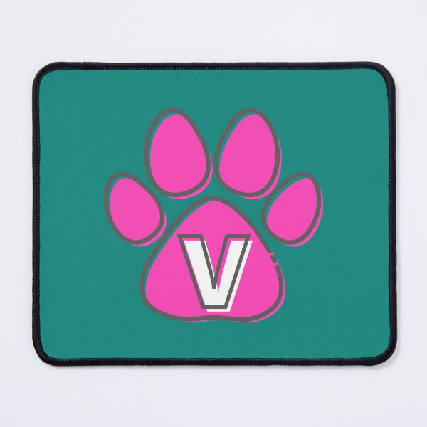 Item preview, Pink Paw Monogram V designed and sold by Coffee Lifestyle.