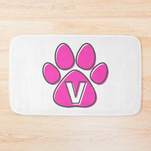 Item preview, Pink Paw Monogram V designed and sold by Coffee Lifestyle.