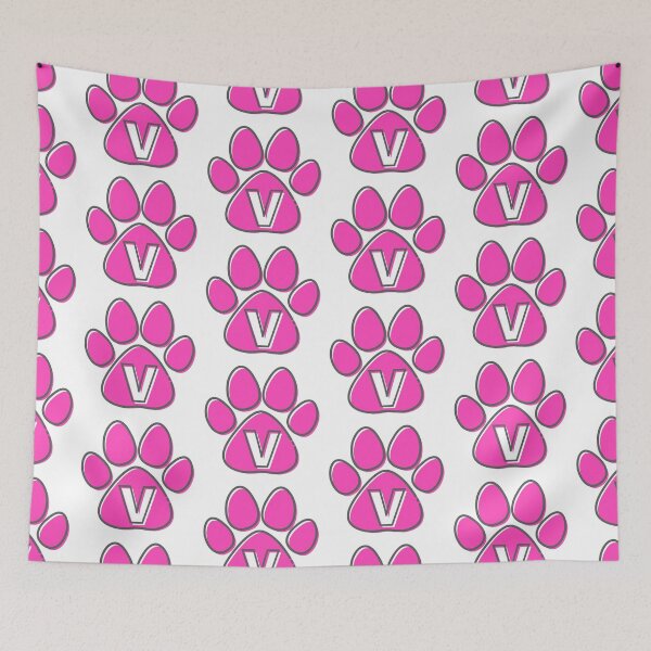 Item preview, Pink Paw Monogram V designed and sold by Coffee Lifestyle.