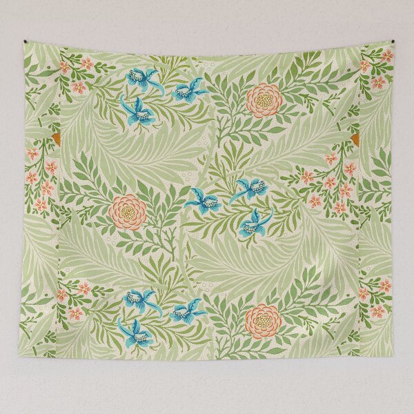 Item preview, William Morris Vintage Pattern Larkspur Green designed and sold by Pretty  Pixel.