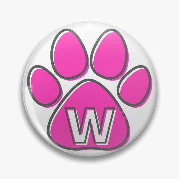 Item preview, Pink Paw Monogram W designed and sold by Coffee Lifestyle.