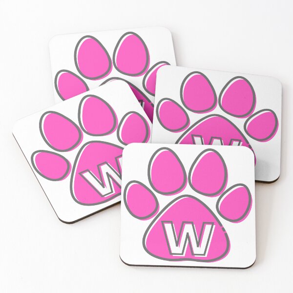 Item preview, Pink Paw Monogram W designed and sold by Coffee Lifestyle.