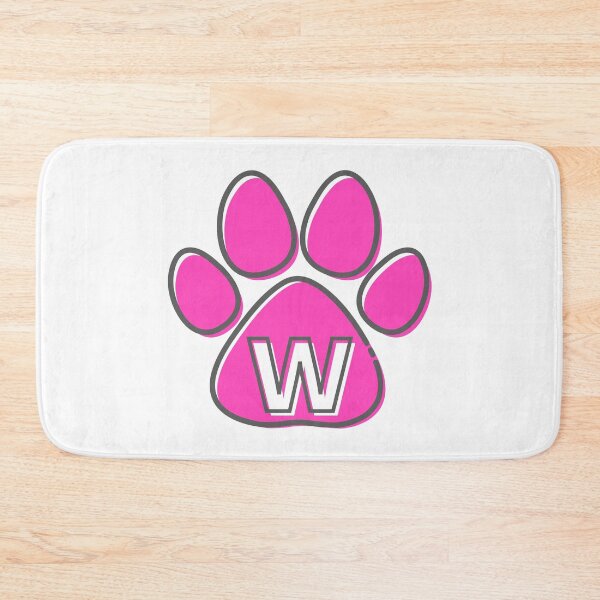 Item preview, Pink Paw Monogram W designed and sold by Coffee Lifestyle.