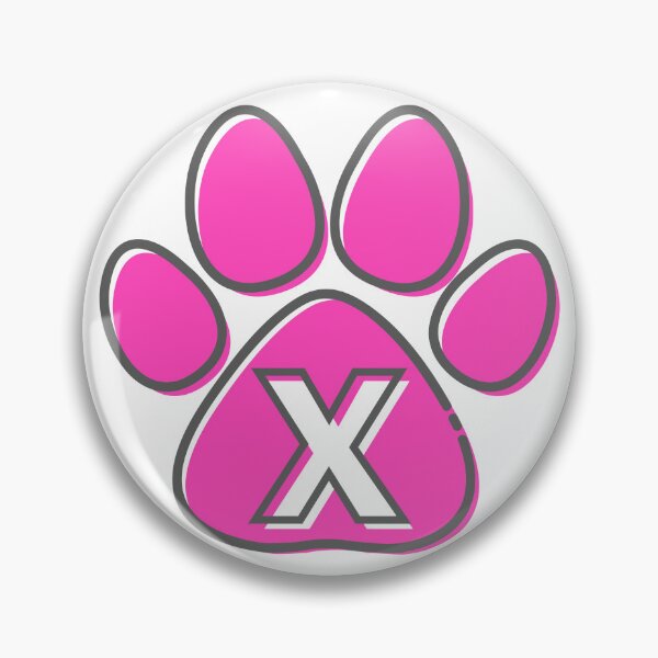 Item preview, Pink Paw Monogram X designed and sold by Coffee Lifestyle.
