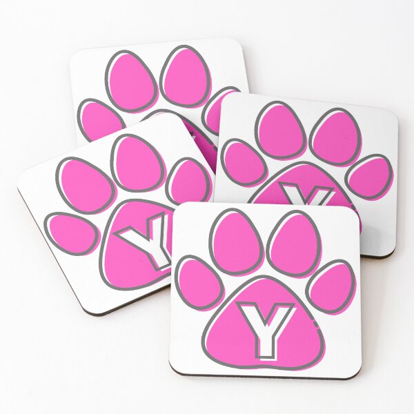 Item preview, Pink Paw Monogram Y designed and sold by Coffee Lifestyle.