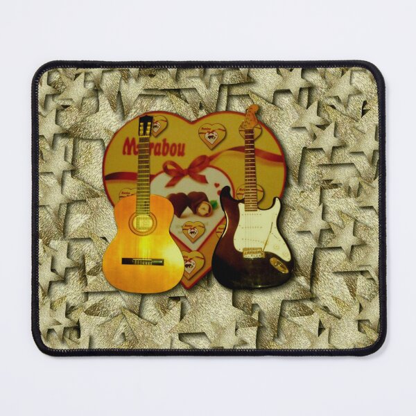 Item preview, Stars around guitars and beautiful candy hearts of love designed and sold by Pepita Selles.
