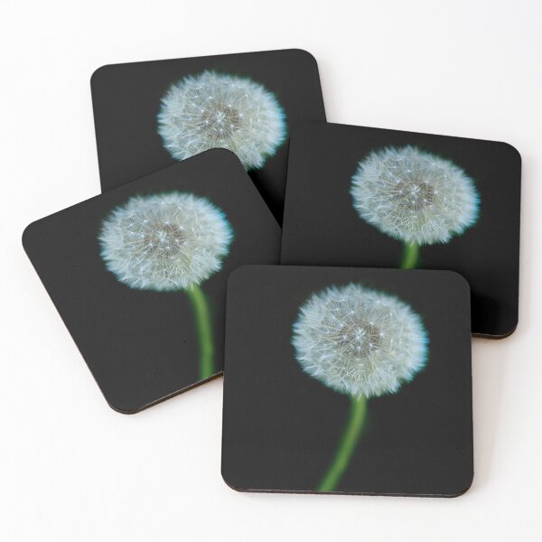 Item preview, White fluffy dandelion on black background designed and sold by olena2552.
