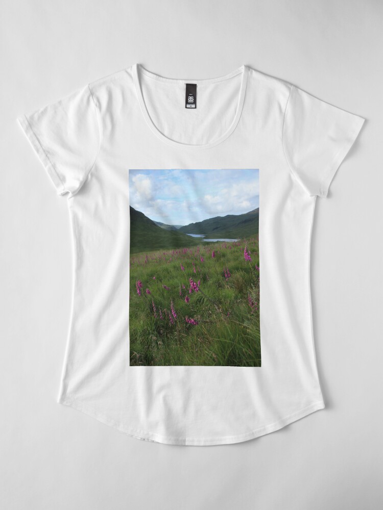 Alternate view of Field of foxgloves II Premium Scoop T-Shirt
