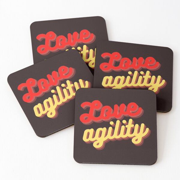 Item preview, Love agility in red and yellow in vintage style designed and sold by PausePapote.
