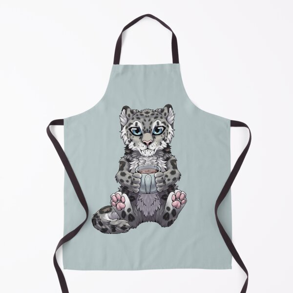 Item preview, Cute Snow Leopard Enjoying Hot Chocolate / Tea or Coffee designed and sold by Bamsdrawz.