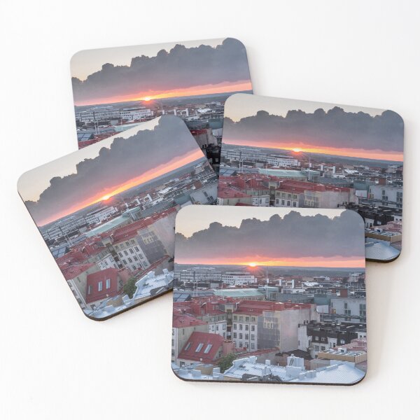 Item preview, Stormy Sunset over Helsinki Rooftops designed and sold by yhelfman.