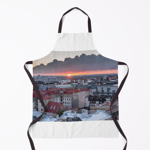 Item preview, Stormy Sunset over Helsinki Rooftops designed and sold by yhelfman.