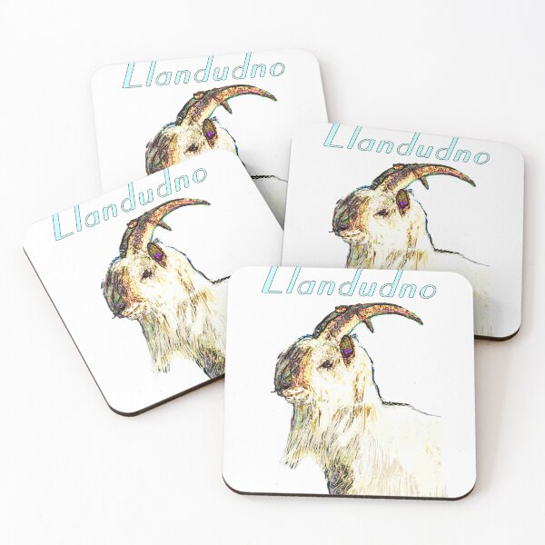 Item preview, LLANDUDNO GREAT ORME GOAT LIGHT BLUE designed and sold by Marni Scofidio Desi9ns.