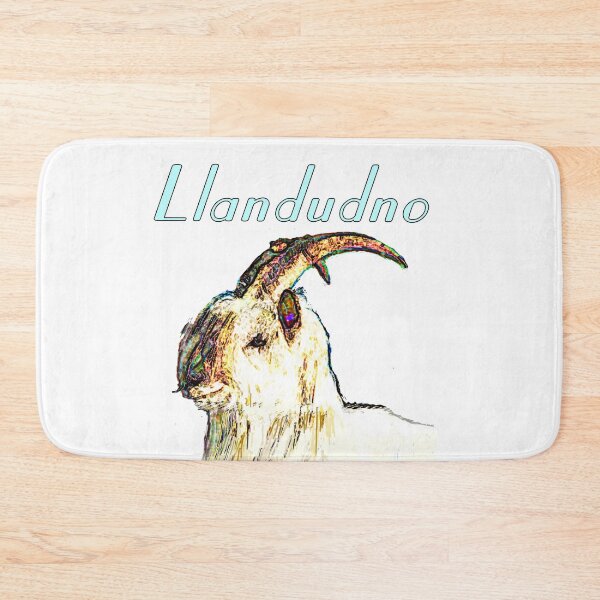 Item preview, LLANDUDNO GREAT ORME GOAT LIGHT BLUE designed and sold by Marni Scofidio Desi9ns.