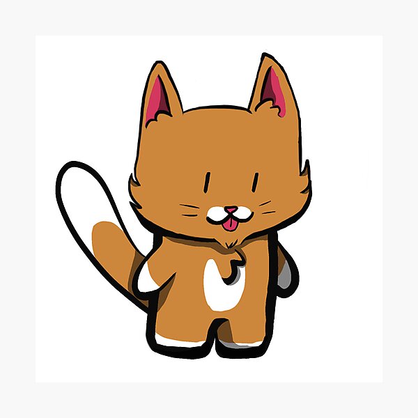 Item preview, Orange and White Chibi Cat designed and sold by Partially-Rye-P.