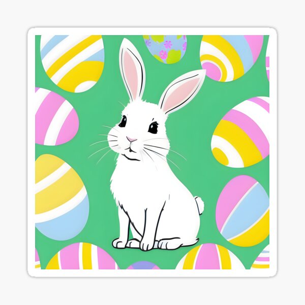 Item preview, The white easter bunny designed and sold by Art-cave-AM.