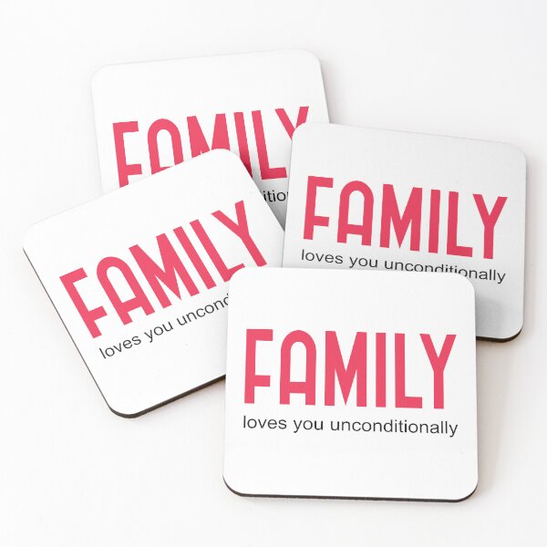 Item preview, family is anyone who loves you unconditionally | 2 designed and sold by Lets Be Positive (5.0) ⭐⭐⭐⭐⭐.