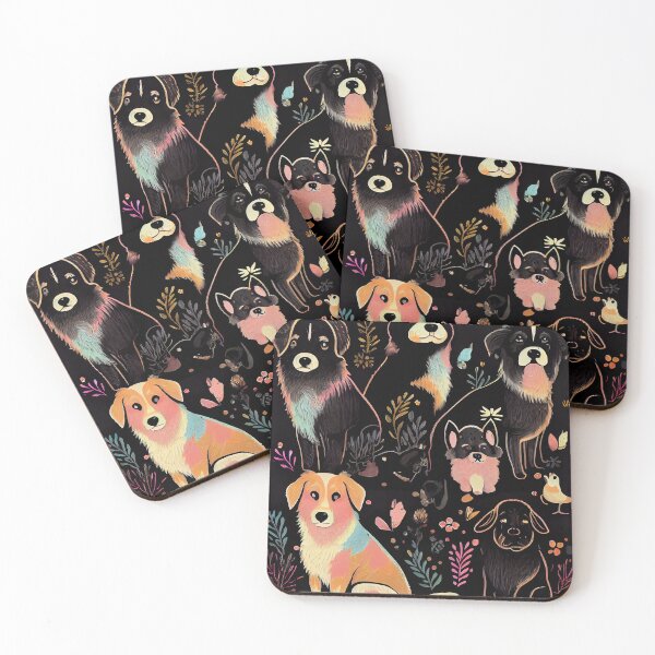 Item preview, Colorful pattern of adorable dogs. designed and sold by CutePatternsRB.