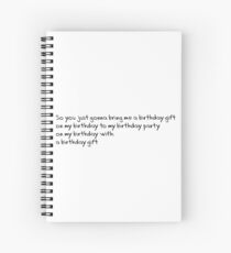 Birthday - Tyler The Creator Spiral Notebook