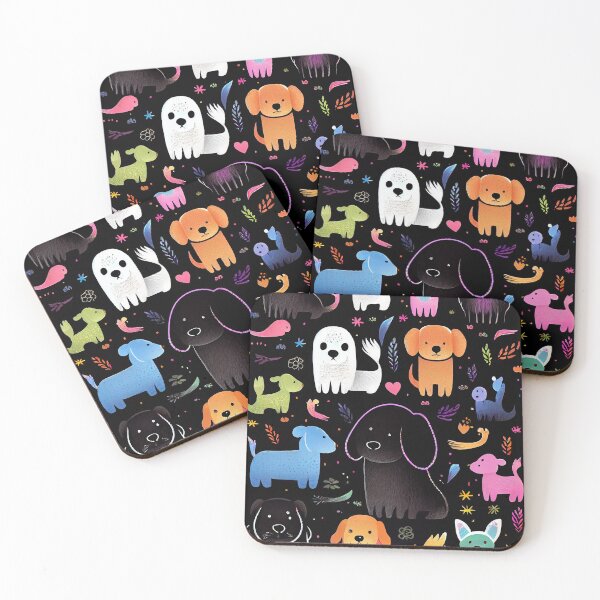 Item preview, Colorful pattern of adorable dogs designed and sold by CutePatternsRB.