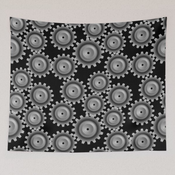 Item preview, Gray Gears Pattern designed and sold by BartholGraphics.