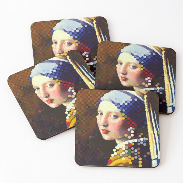 Item preview, Girl with the pearl modern abstract style designed and sold by FlatLandPrints.