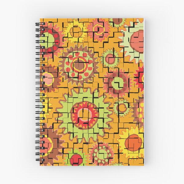 Item preview, Broken Tiled Gears Warm Colors Pattern designed and sold by BartholGraphics.