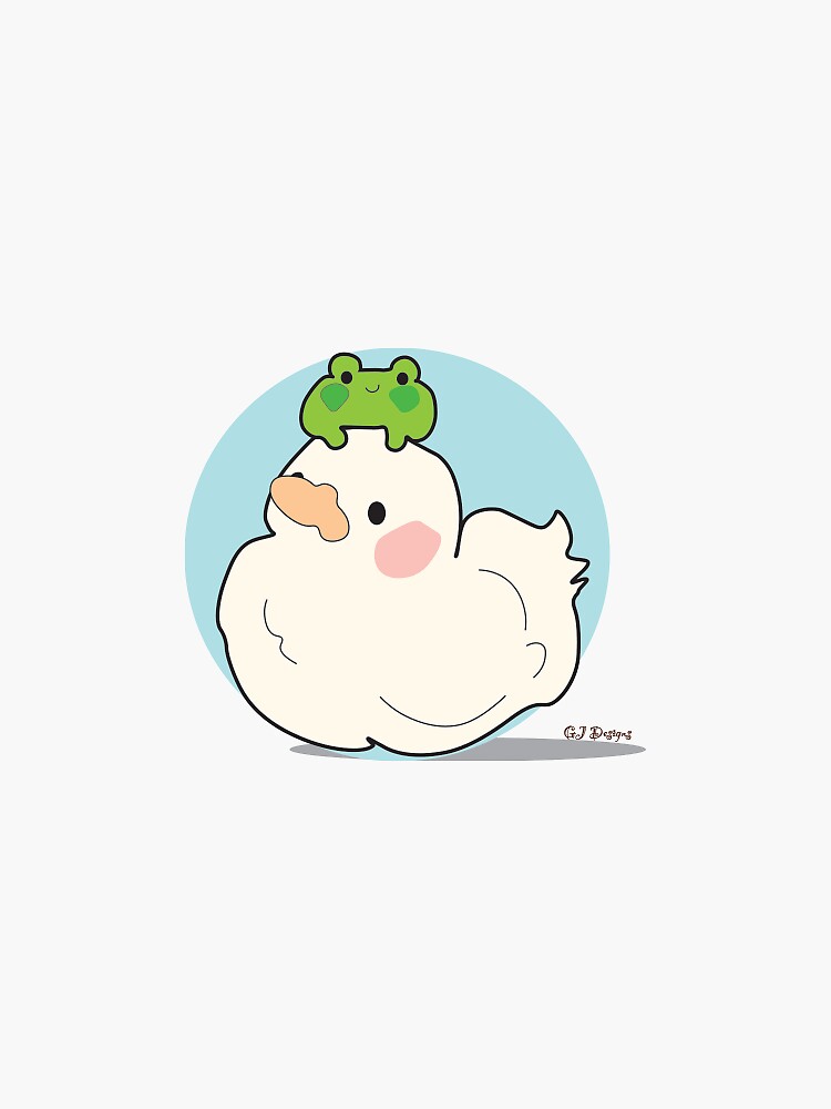 Ente und Frosch-Aufkleber | Sticker