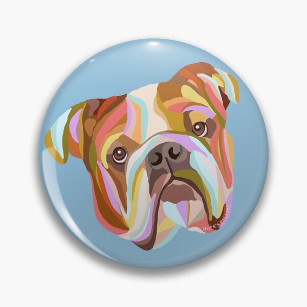 Item preview, English Bulldog Colorful Abstract Art designed and sold by Daisy Ring Art.