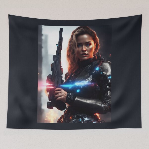 Item preview, Terminator woman with a gun. designed and sold by Maniock.
