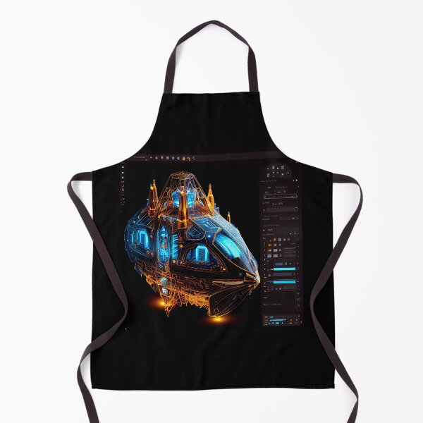 Item preview, Neon Diagrammatic Drawing of Imaginary Space Craft designed and sold by factory88.