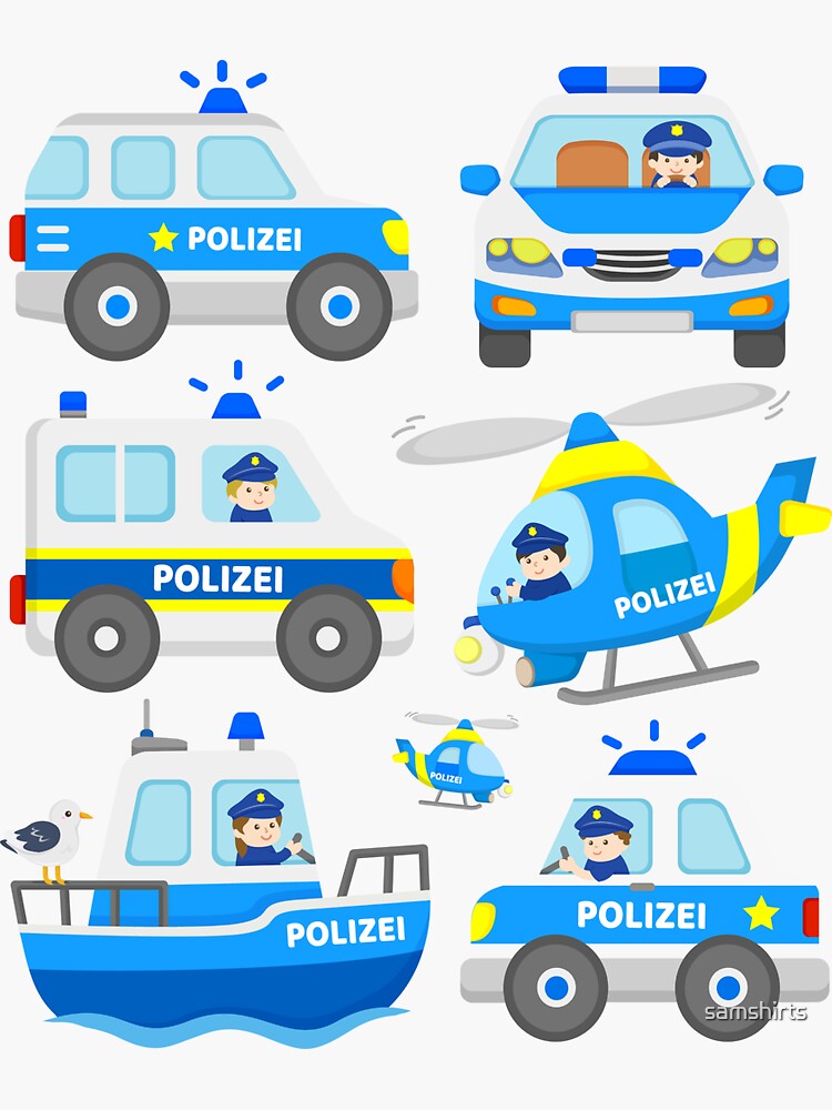 Polizei Sticker for Sale by RetroNeon
